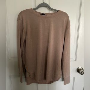 Size small, mauve, oversized, long sleeve shirt